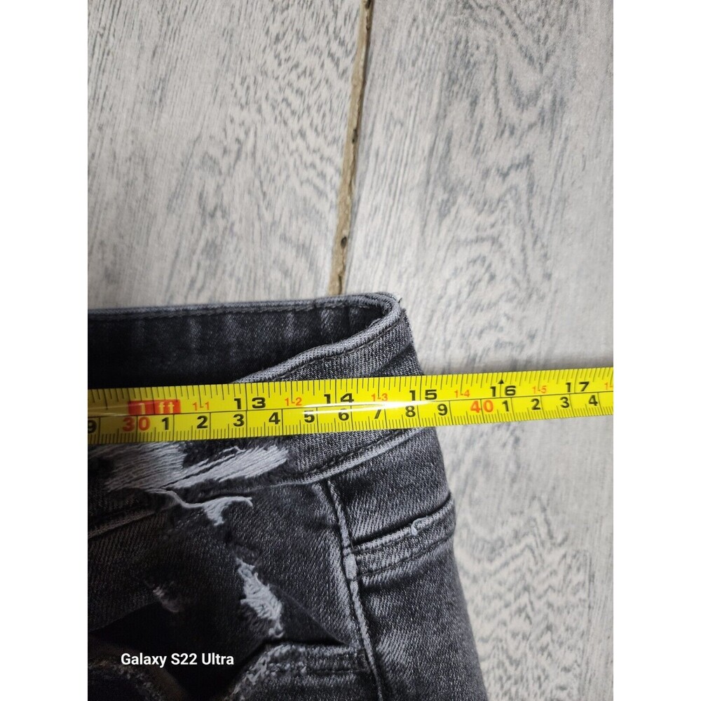 Vervet Jeans Women's 30 Black Dark Wash Denim Ripped Distressed - Picture 7 of 9